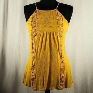 Honey Belle Boho Tank Top Crochet Embroide…